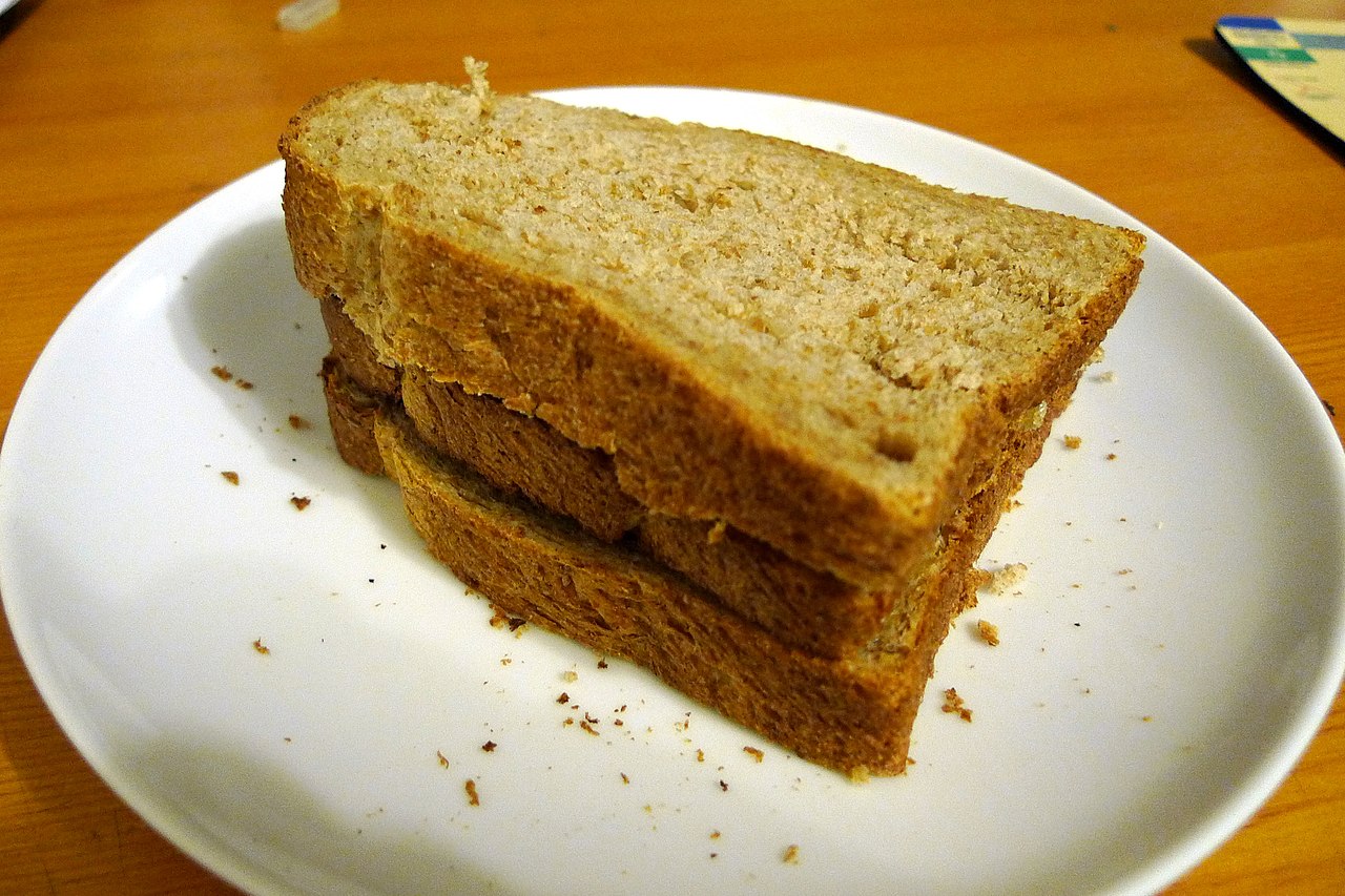 Toast Sandwich On White Plate