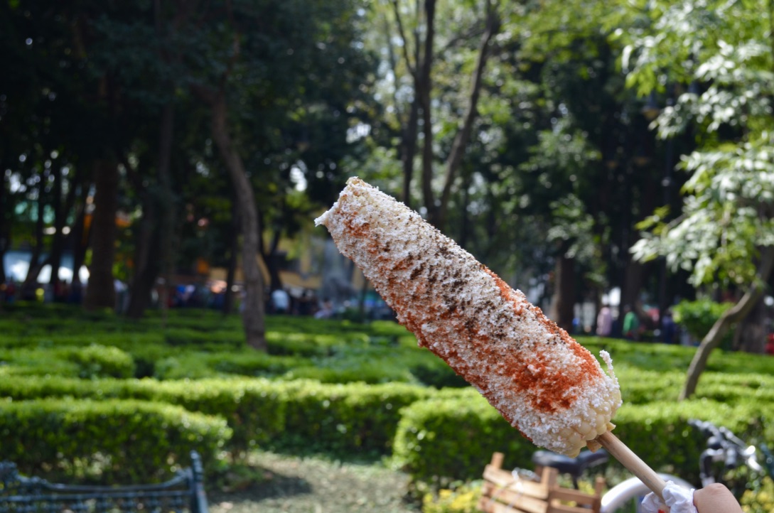 Close-up Photo of Elote a Mexican Style street Food
