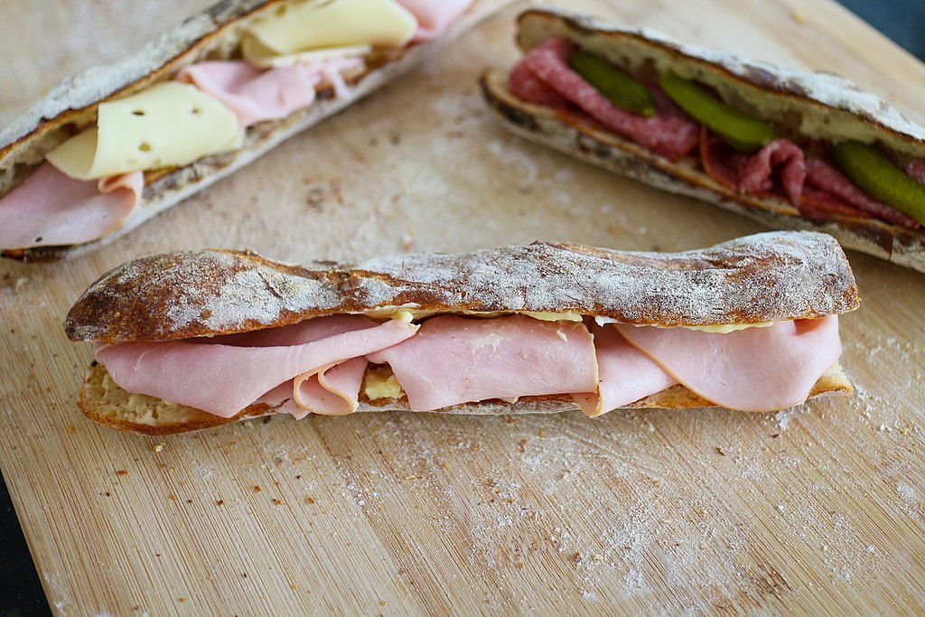 A classic Jambon-beurre (French ham sandwich)