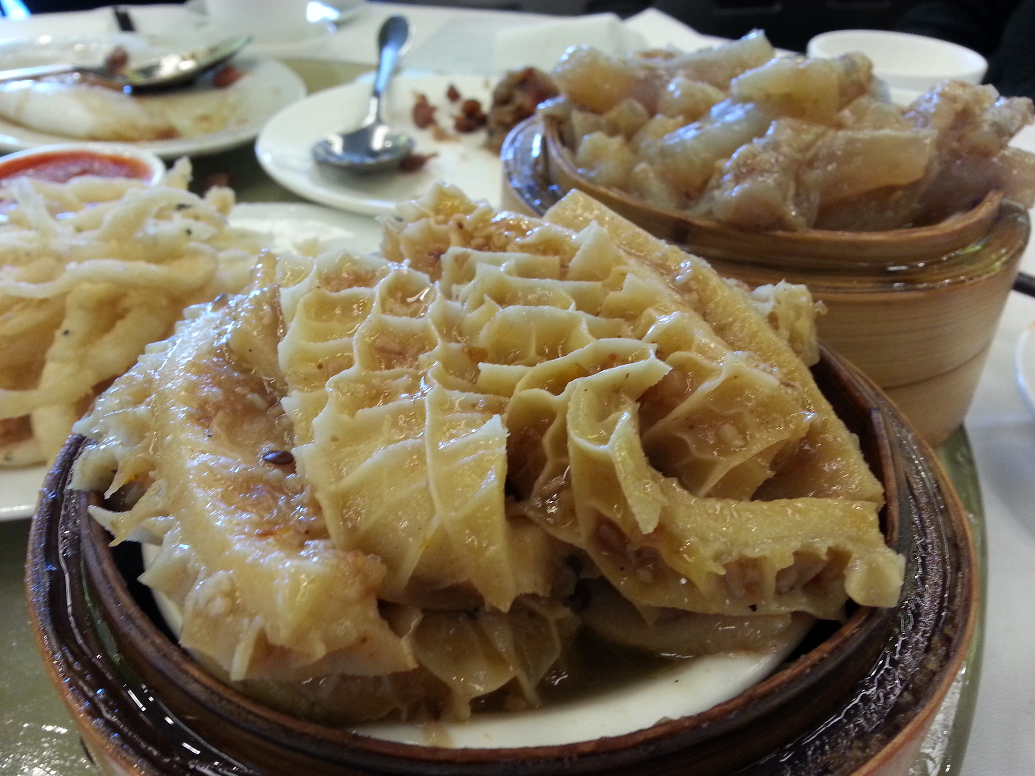 Beef honeycomb tripe and tendon