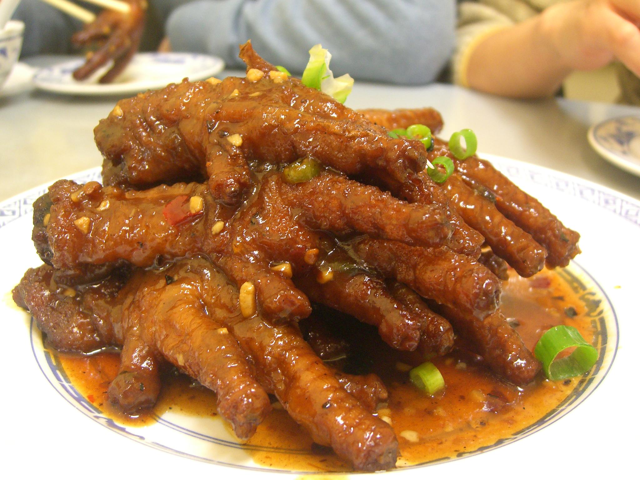 Chicken Feet on plate.