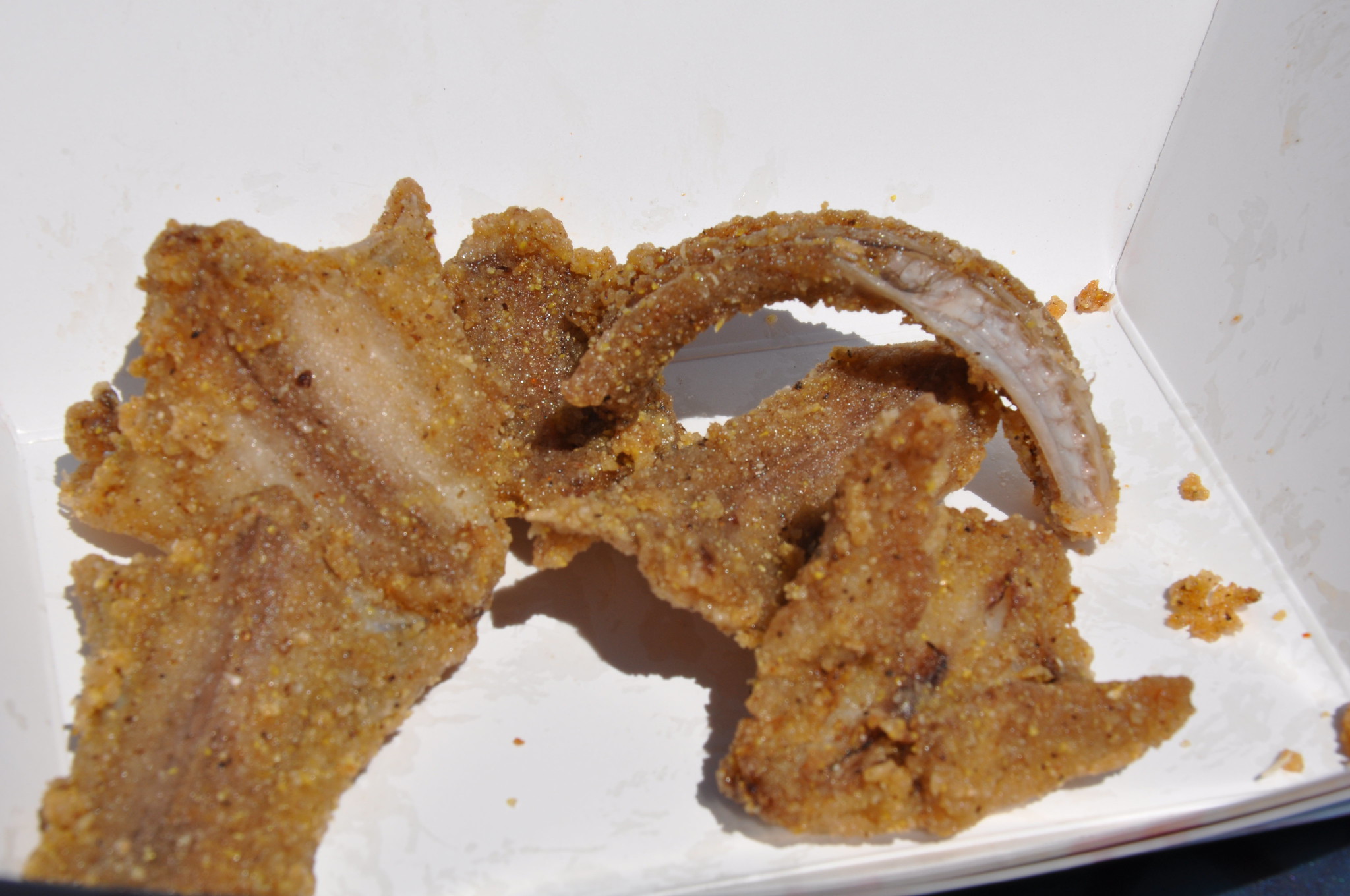 Fried rattlesnake meat