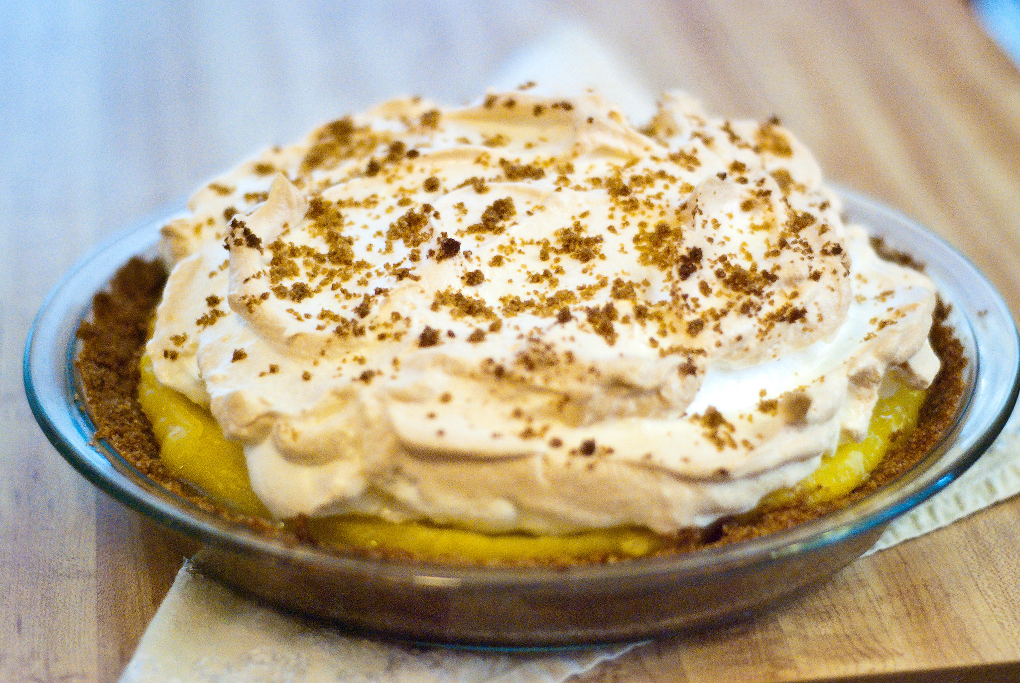 Flapper Pie on the plate.