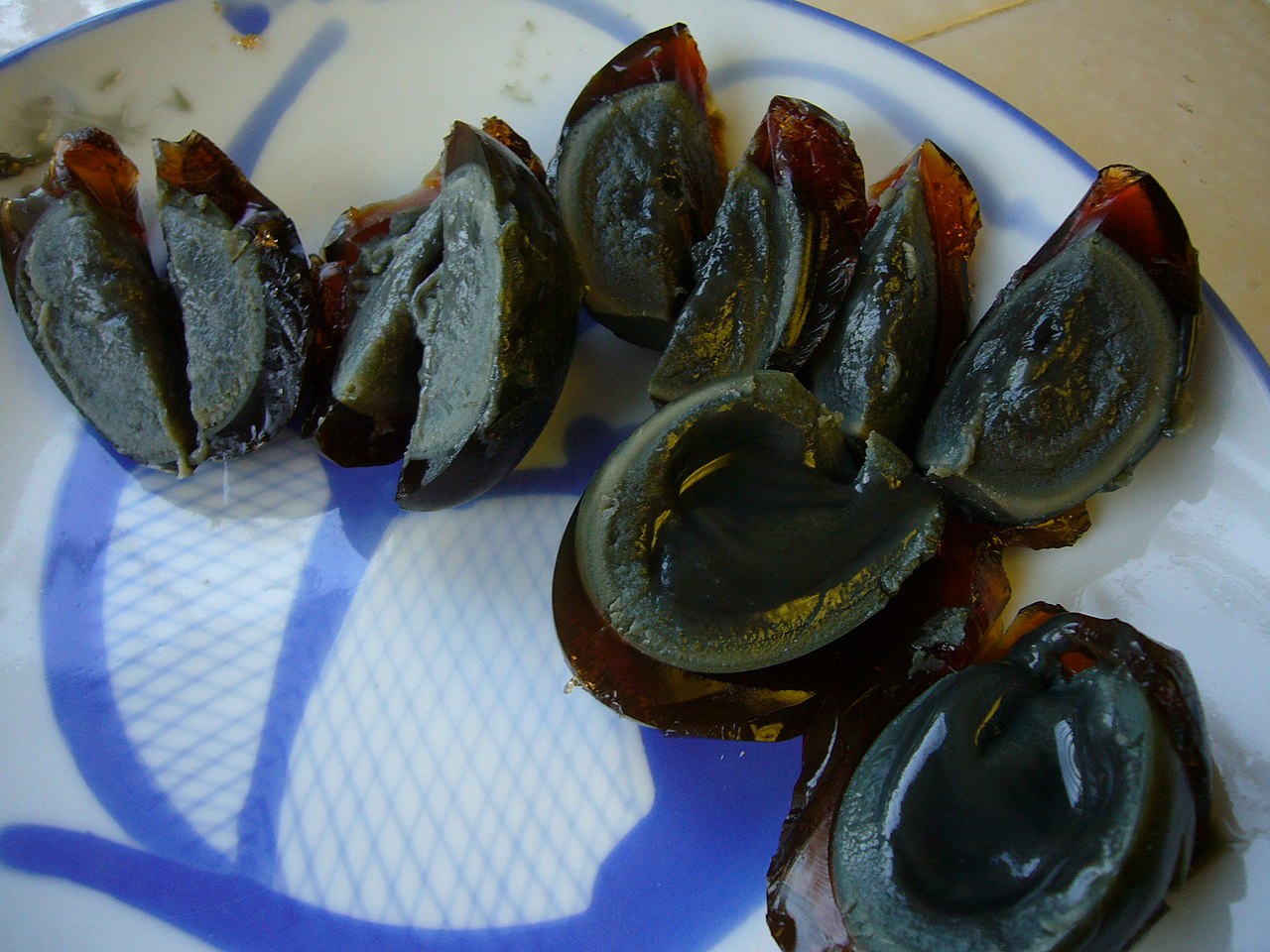 Sliced Century Egg