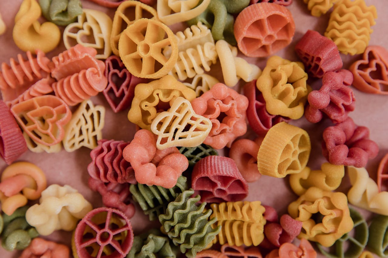 Unique and colorful Pasta