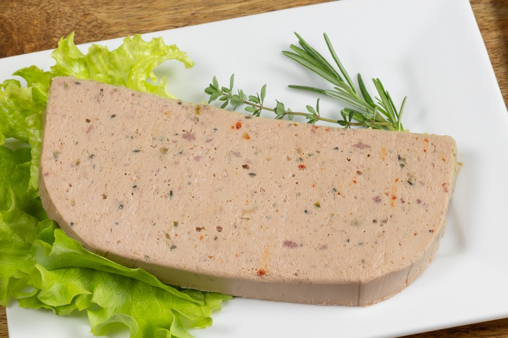 slice of duck liver mousse with pepper