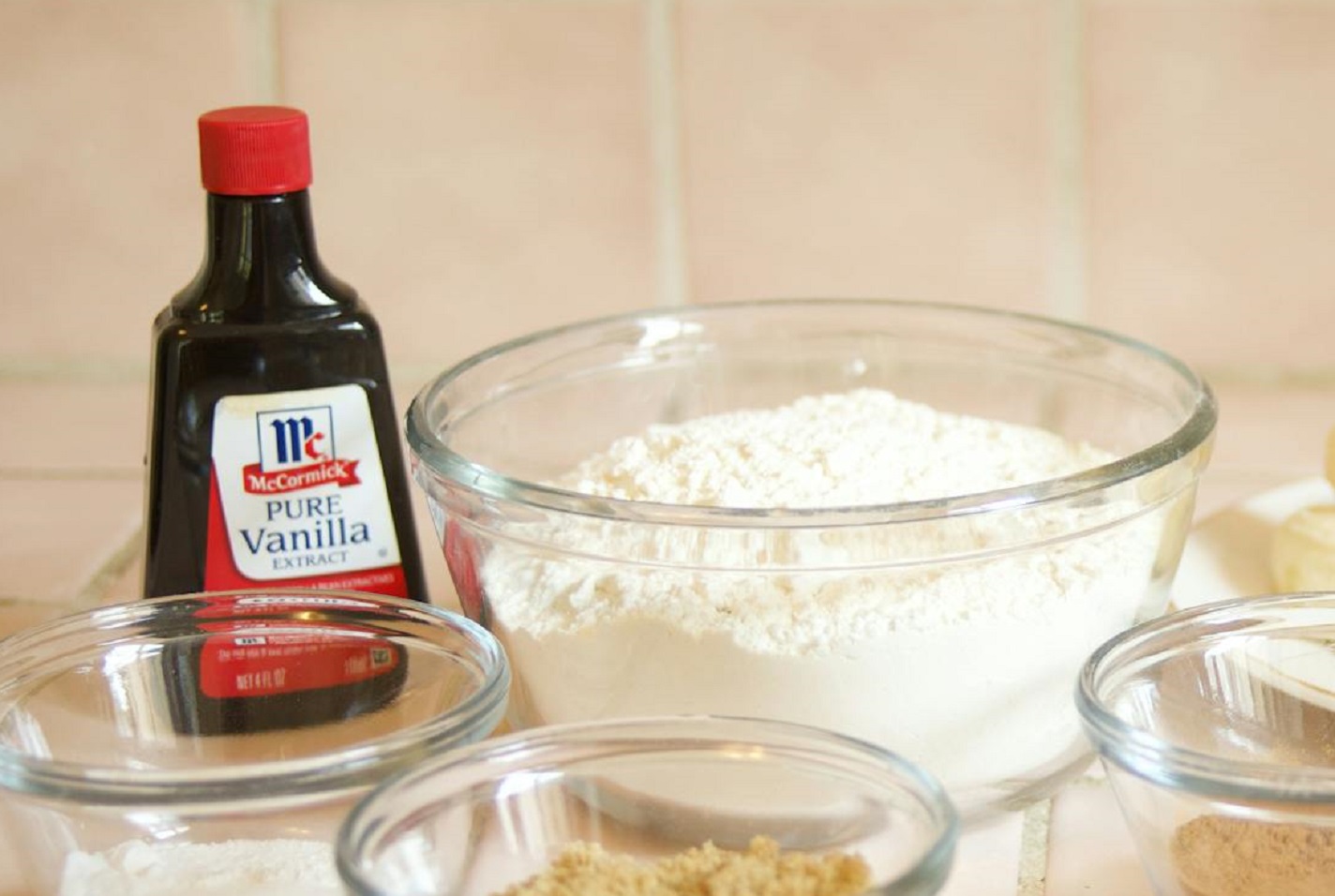 Assorted Ingredients and vanilla extract.