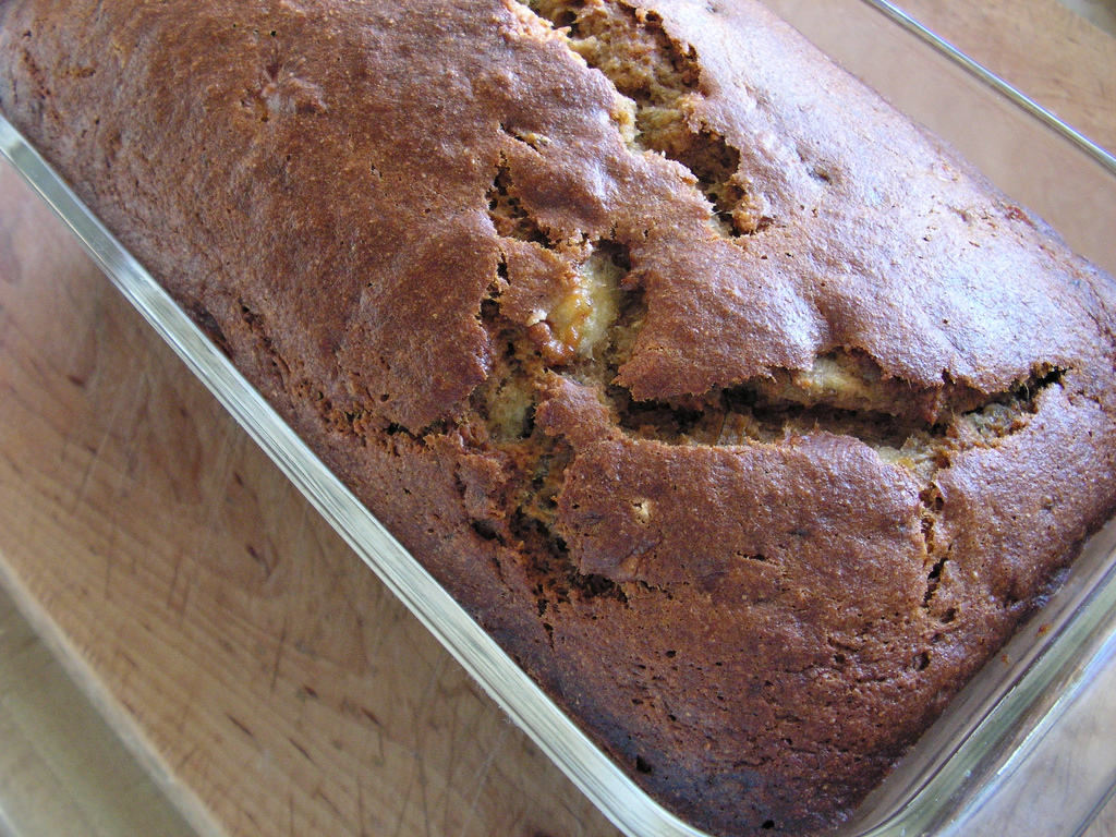 Close-up Photo of Peanut Butter Loaf in glass dish