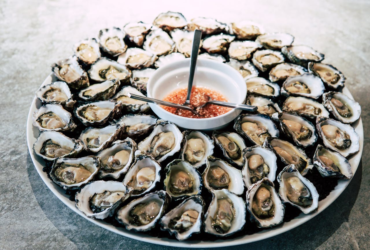 image of Oysters on Plate