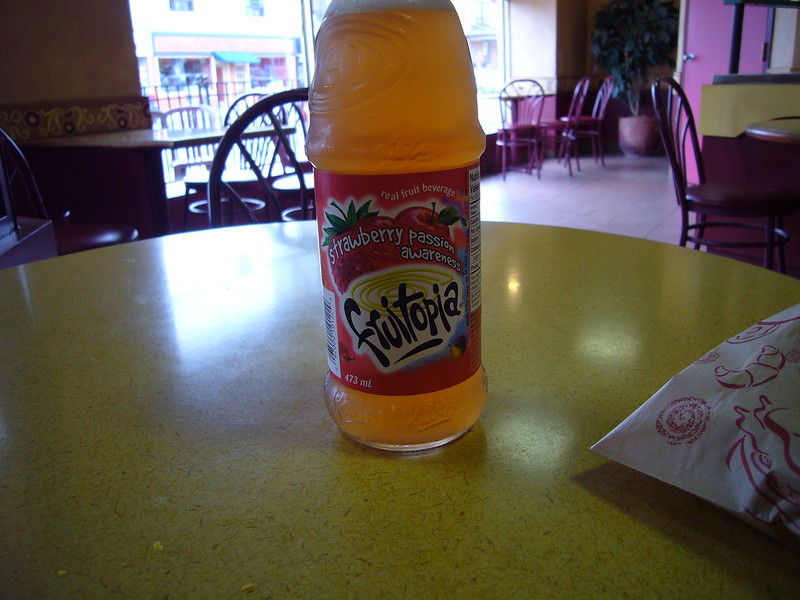 Close-up Photo of Fruitopia bottle placed on a table
