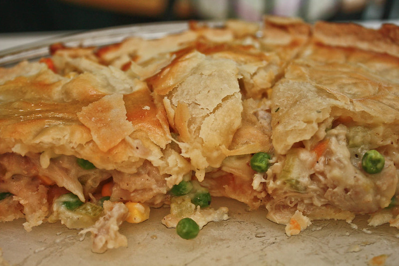 Close-up Photo of Chicken Pot Pie on a plate