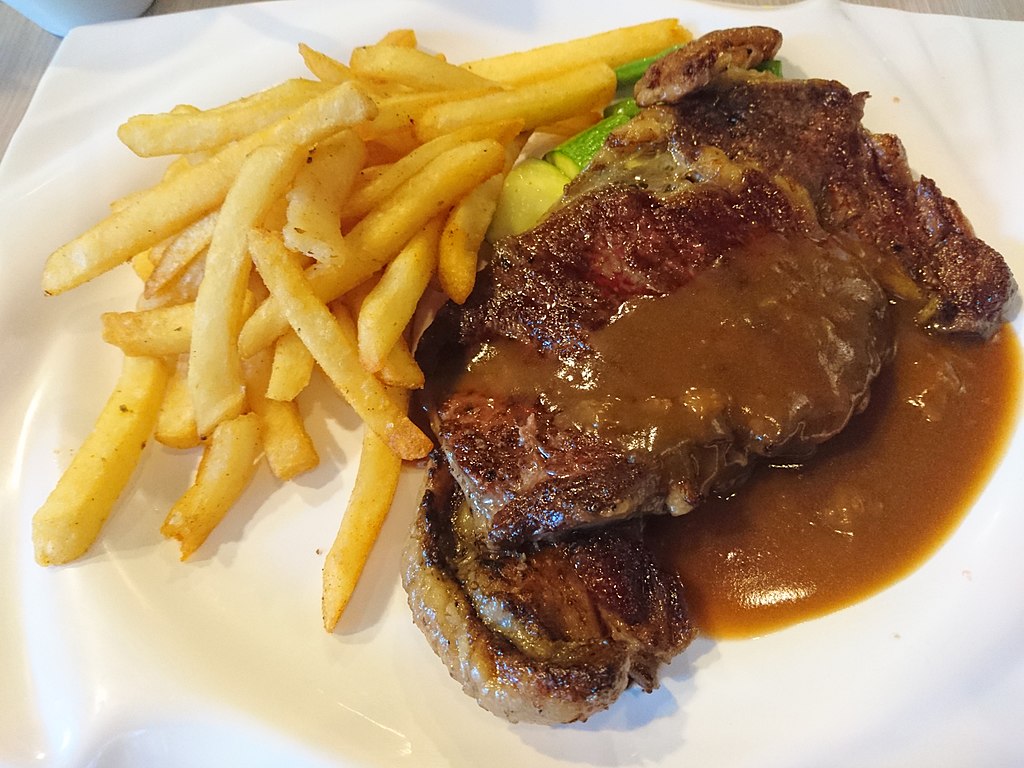 image of steak with fries