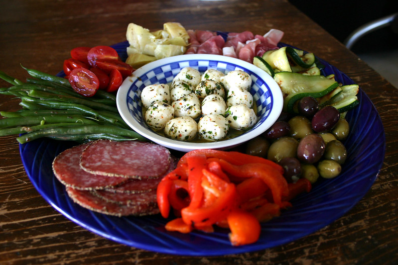 image of antipasti in a plate