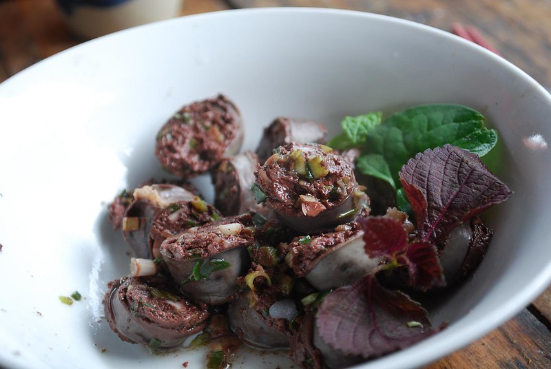 image of blood sausage with lemongrass