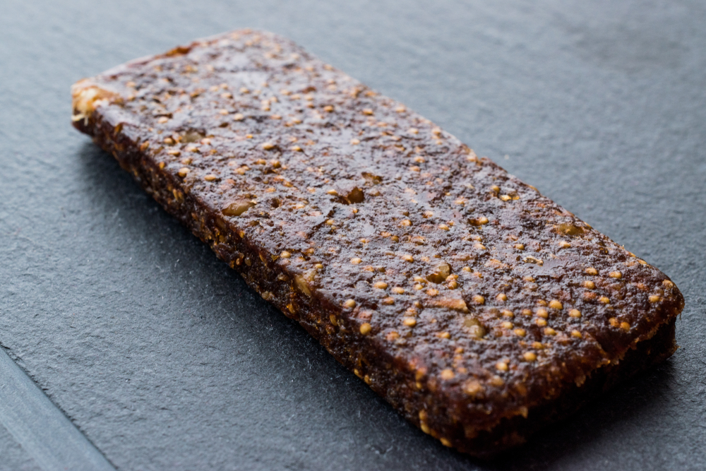 Gluten Free Raw Fruit Bar with Dried Fig, Walnut and Date Fruit