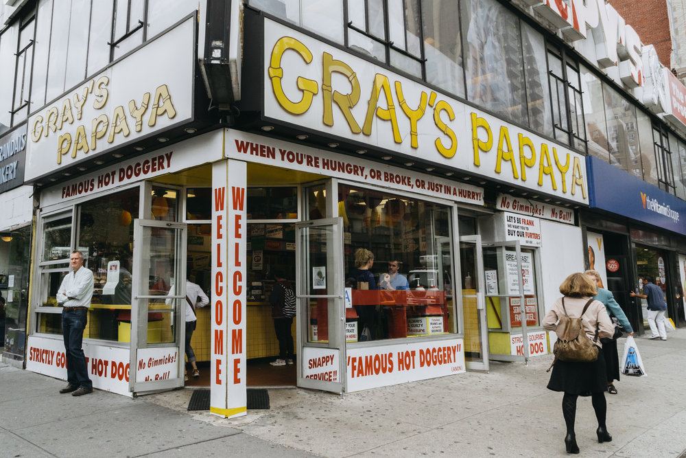 image of gray's papaya hotdog shop