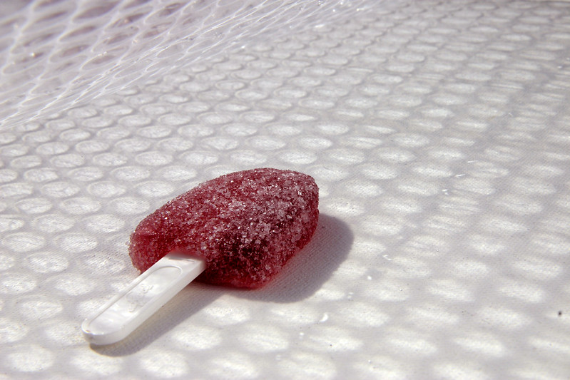 Close Up Photo of Ice Cream Placed on a Bubble Wrap