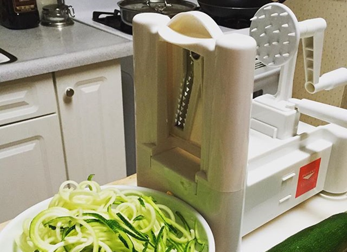 Zucchini noodles spiralizer.