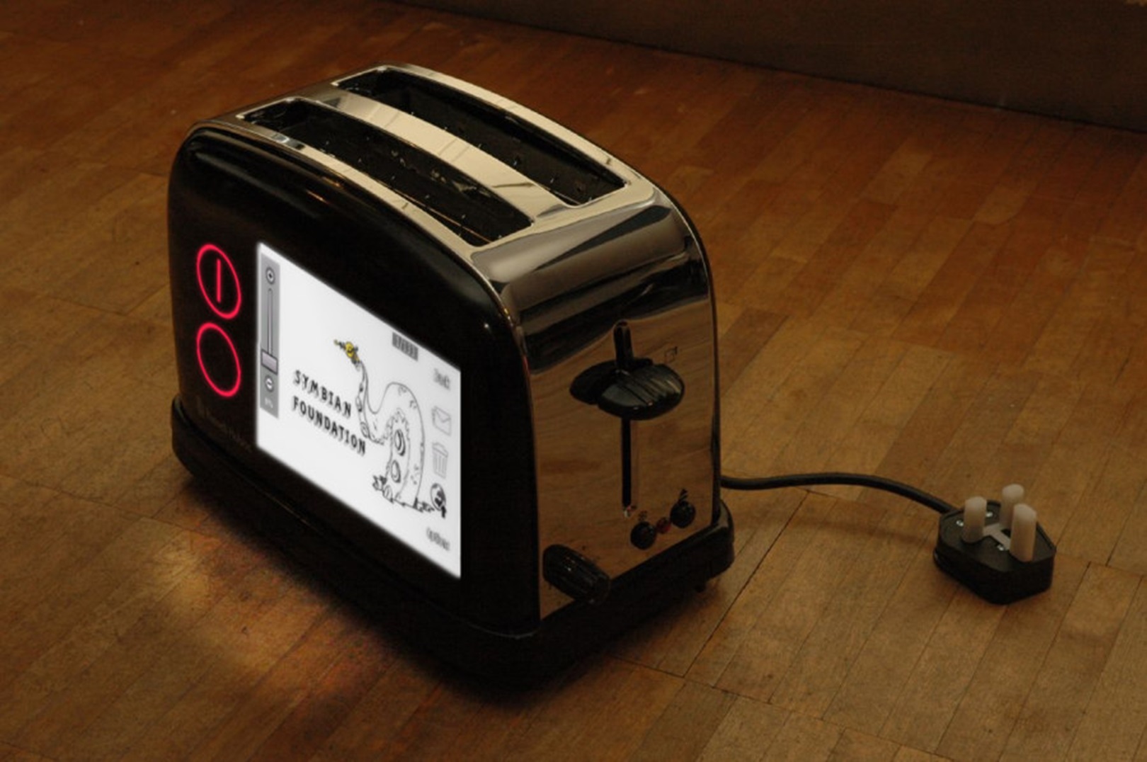 The world's first toaster that runs the open-source Symbian^2 operating system.
