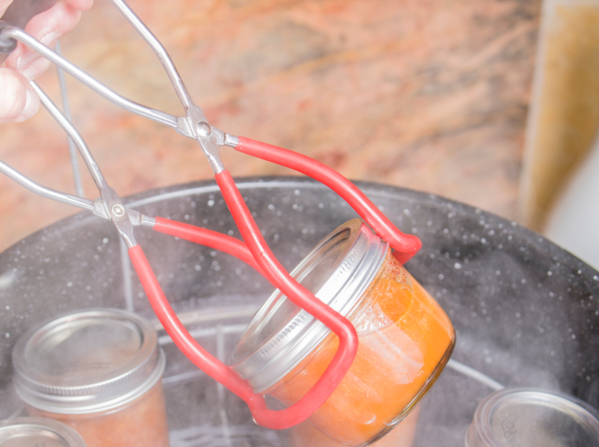 Canning Tongs and hot jars
