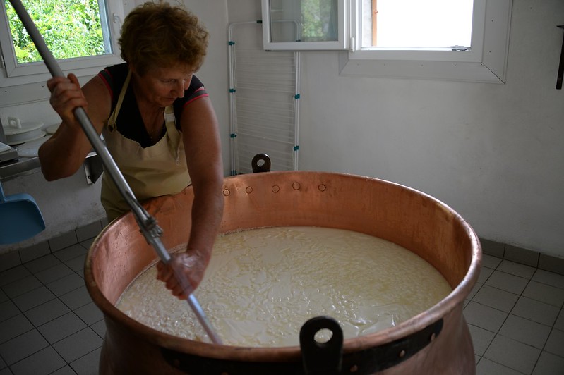 Cheese making in the French/Swiss Alps