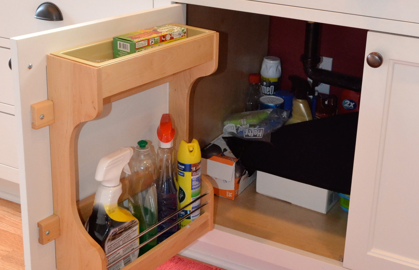 Under the kitchen sink