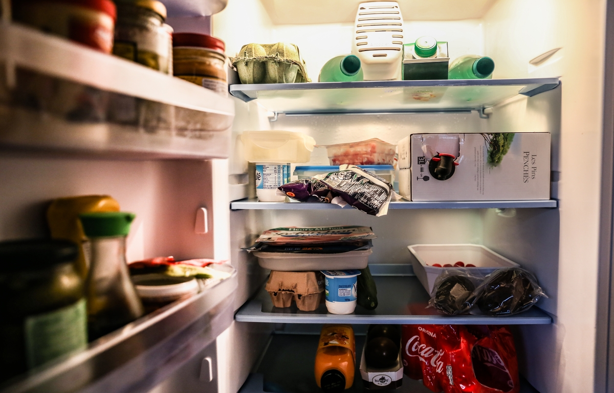 Fridge filled with food