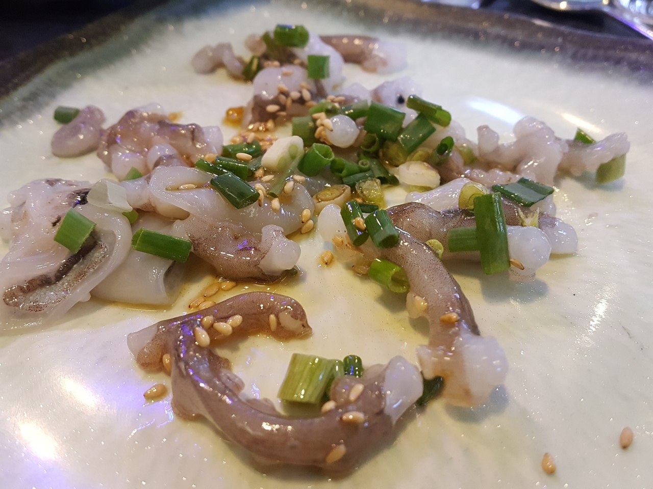 Sliced Raw Octopus