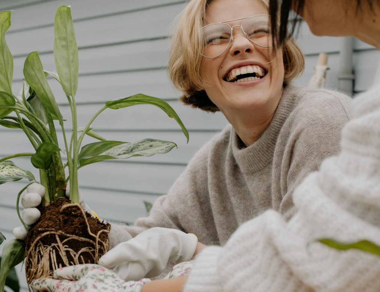 Girls Doing Gardening Together