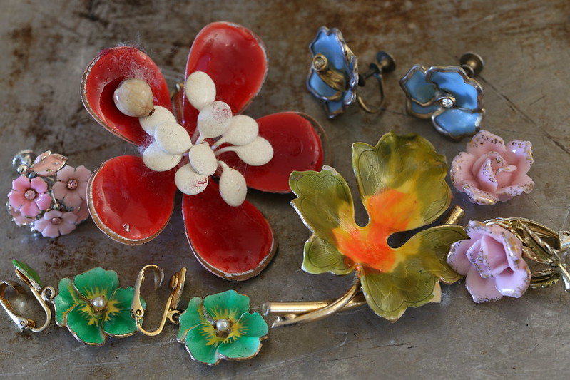 A Varity of Vintage Jewelry placed on a table