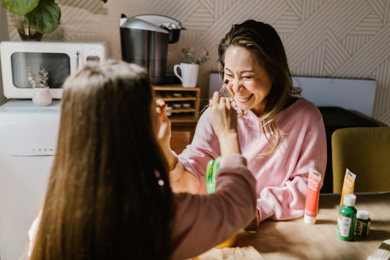 Mom and Daughter having fun together