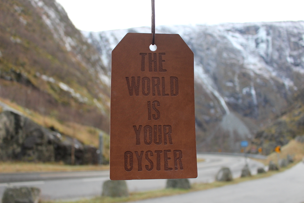 The world is your oyster written on a paper