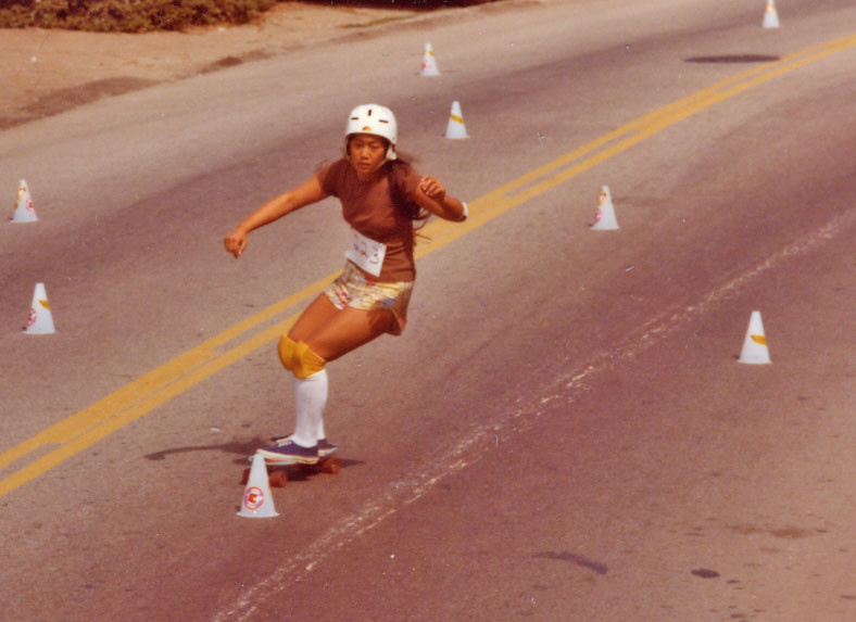 Capitola Slalom skateboard race Judi Oyama first race