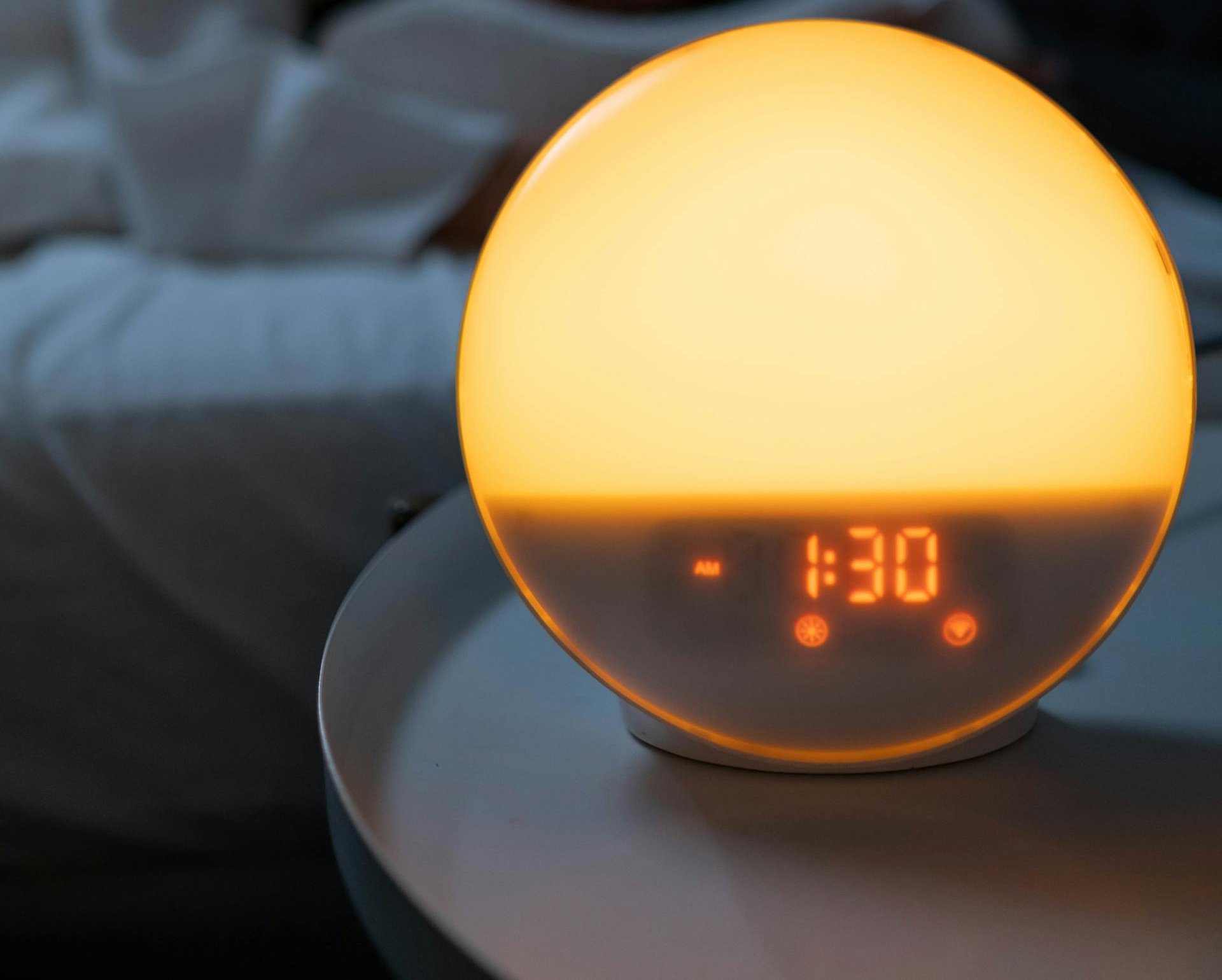 Close Up Photo of Alarm Clock on a Side Table