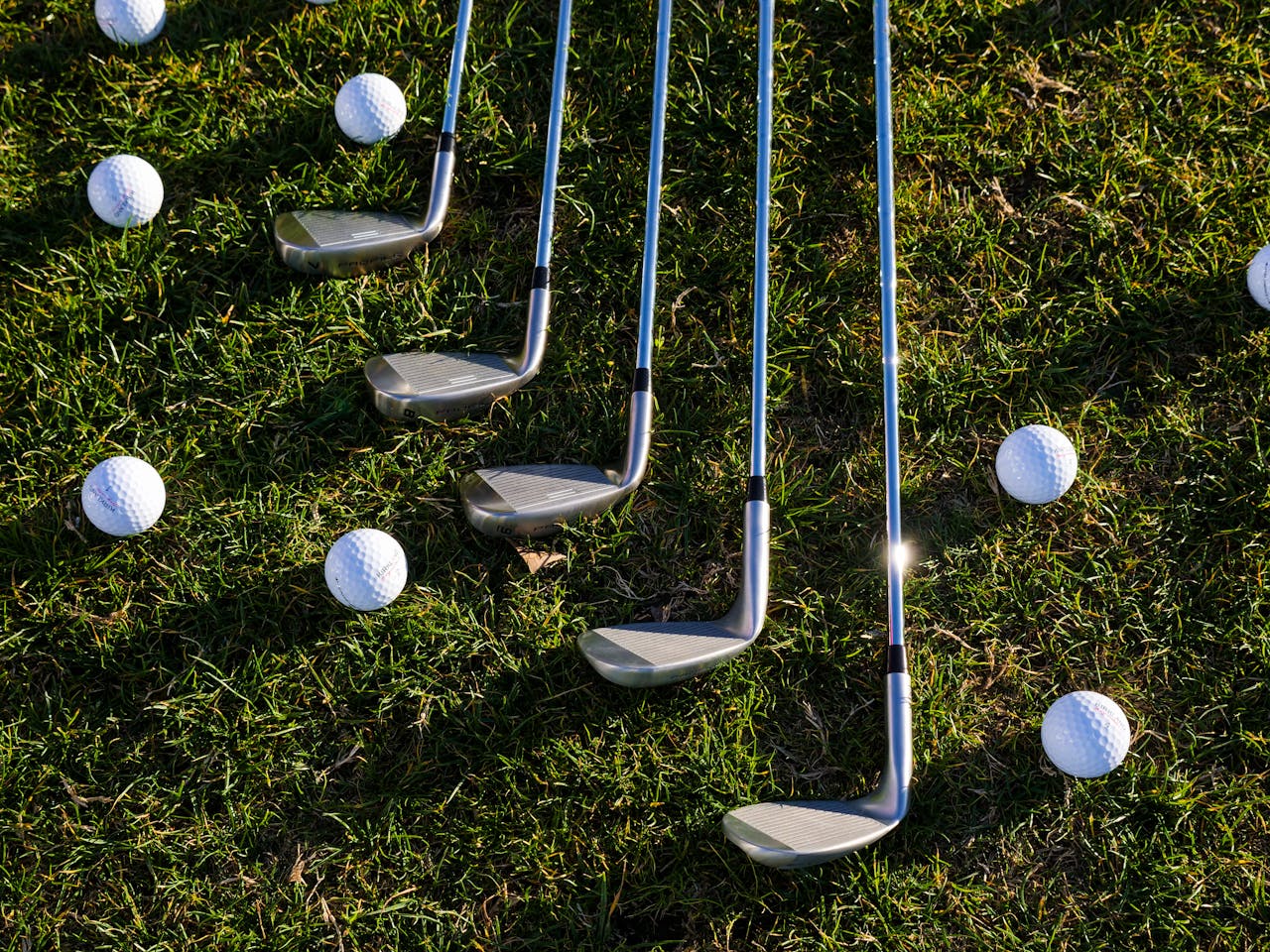 Silver Golf Clubs and Golf Balls