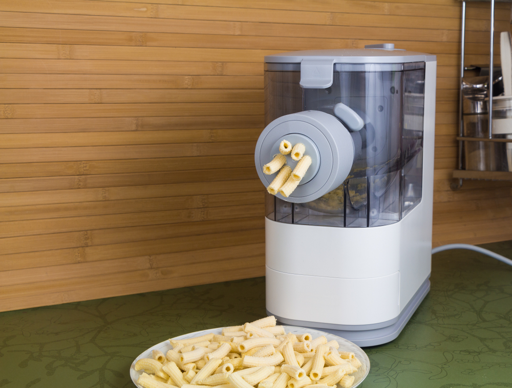 Automatic pasta machine, household pasta maker on a kitchen