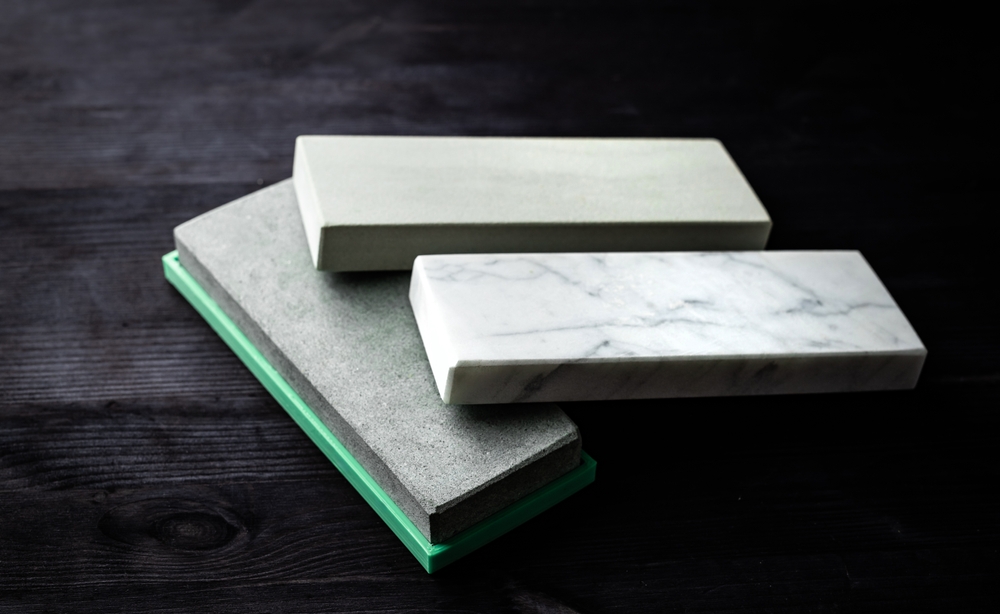 Close Up Photo of Knife Sharpening Stone Set