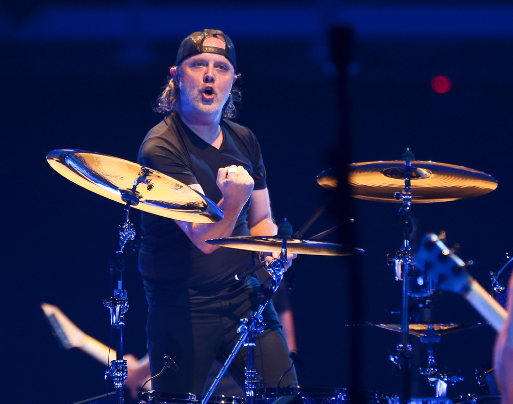 Lars Ulrich of Metallica performs in concert