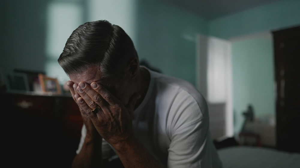 image of a old sad man