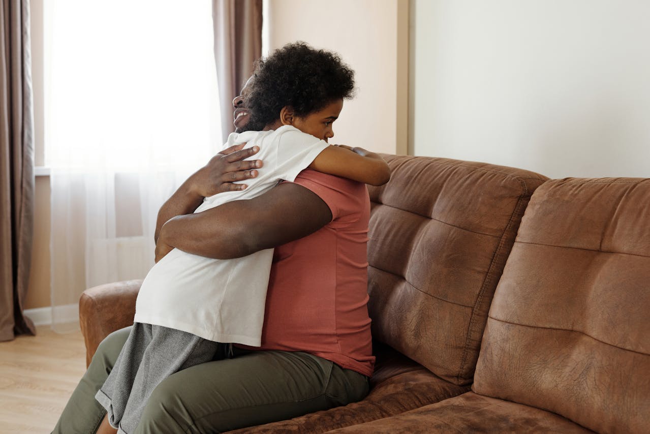 Father Hugging his Son