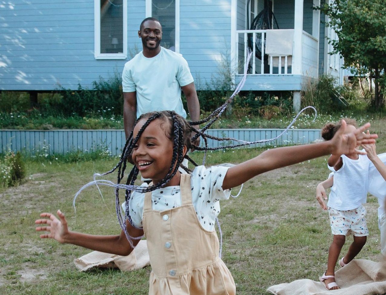 Kids Playing in the Backyard