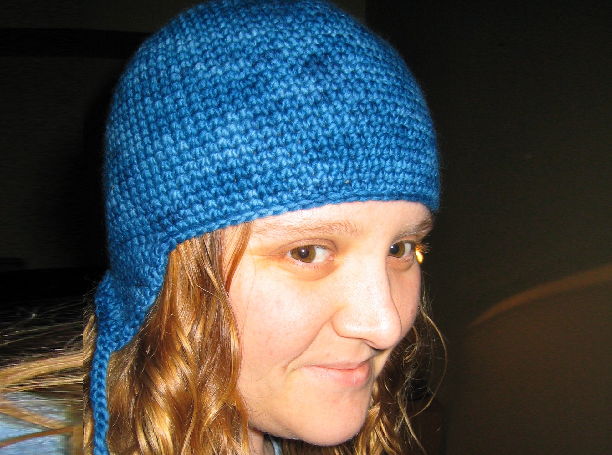 Girl wearing Basic Beanie crochet.