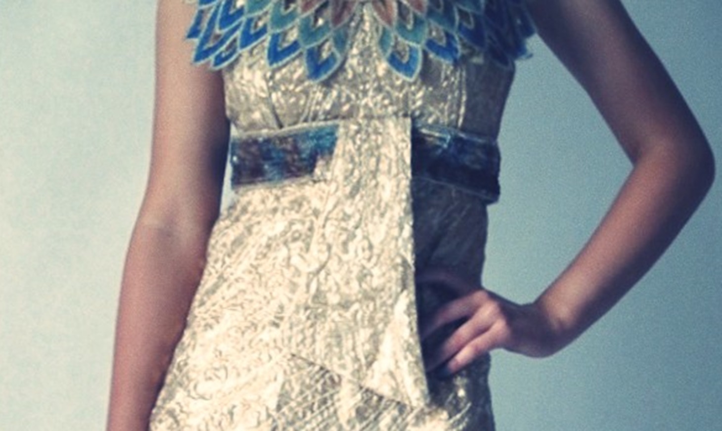 One Vintage lame dress