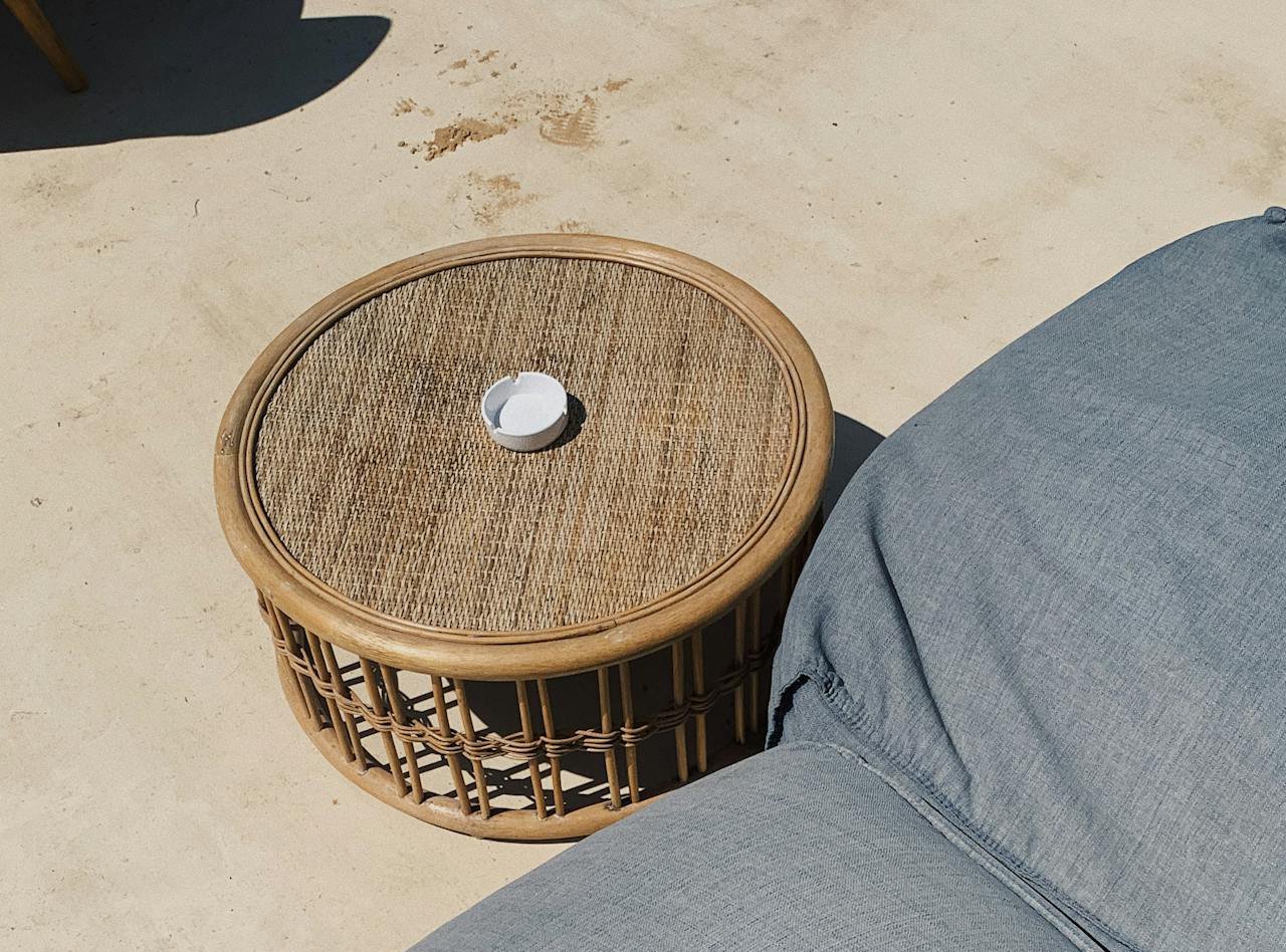 Photo of Wooden Center Table with an Ashtray