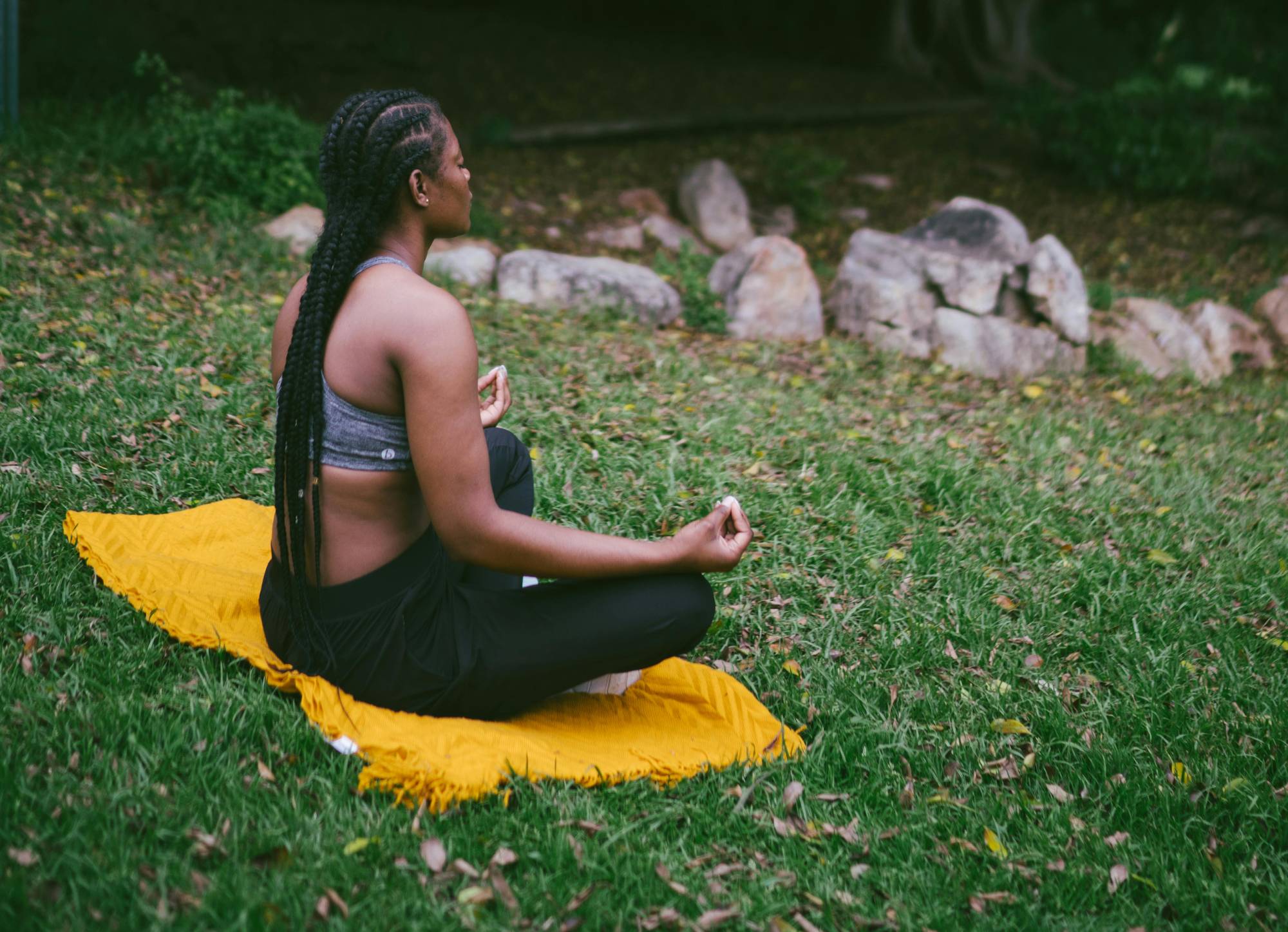 photo of woman doing meditation