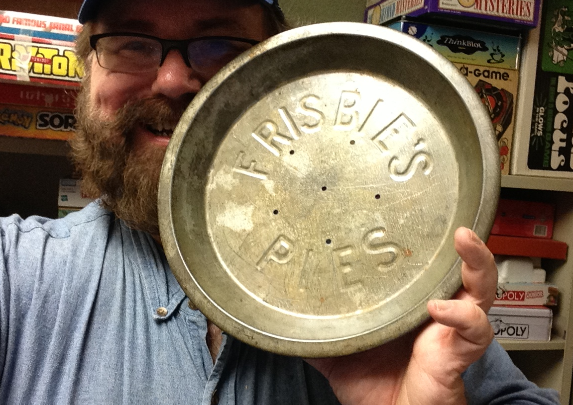 Man with old Pie Pan.