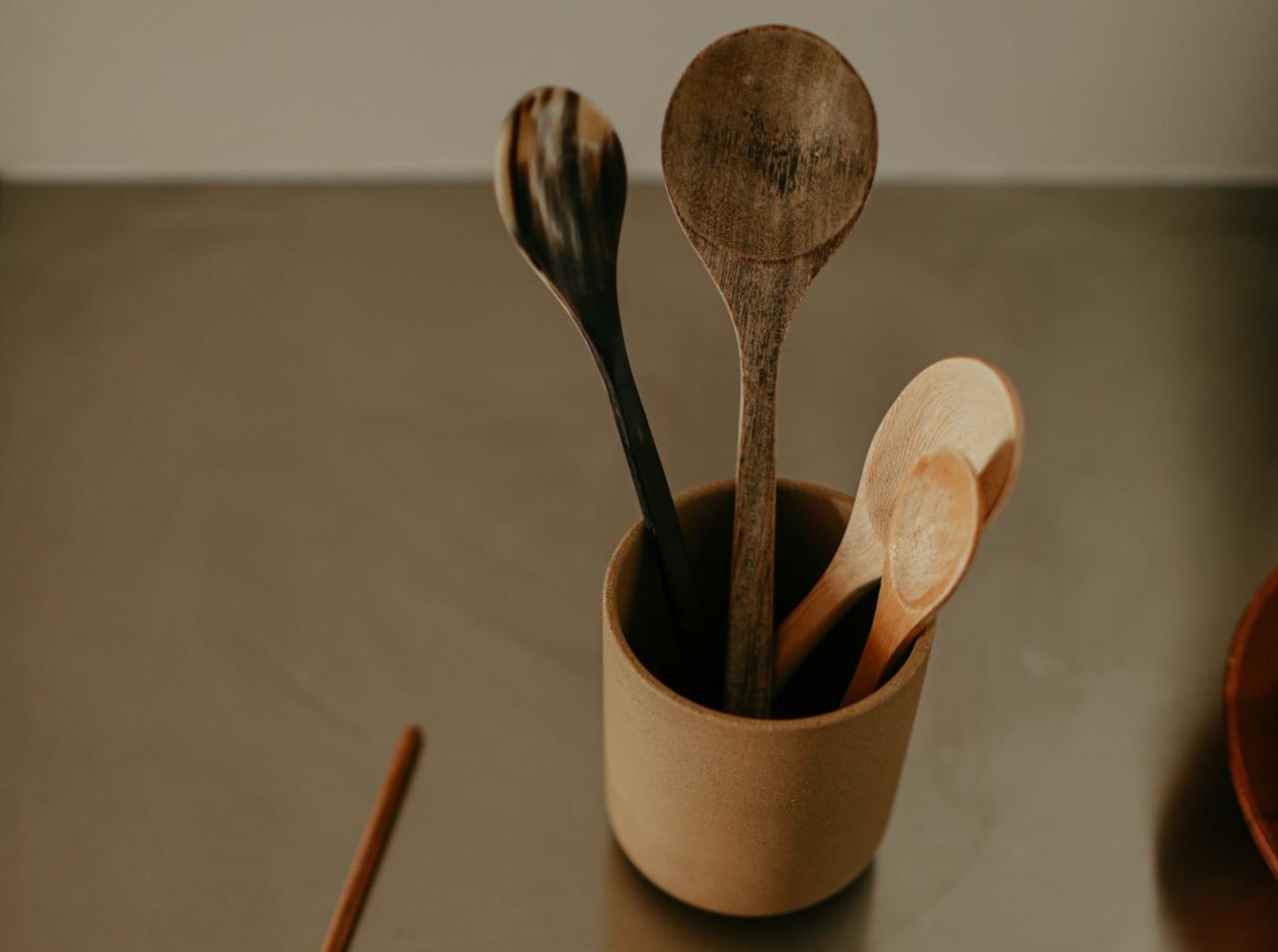 Cup with Wooden Spoons