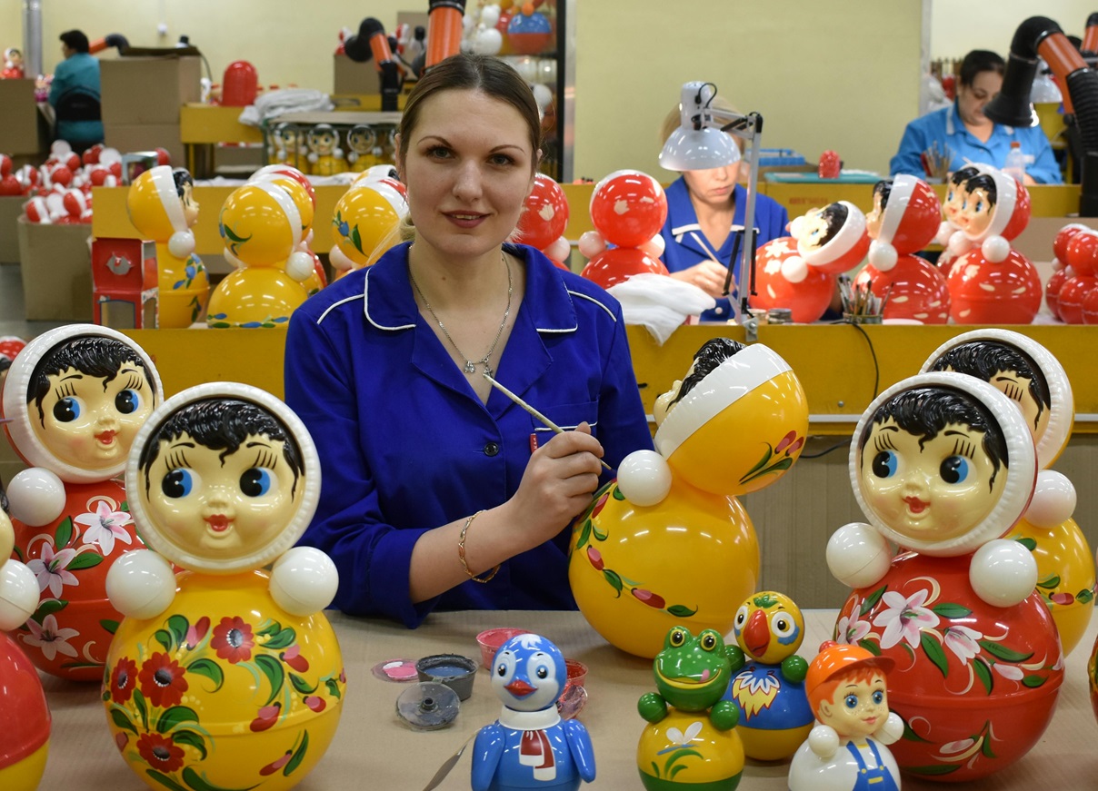 Woman worker in Toy Factory