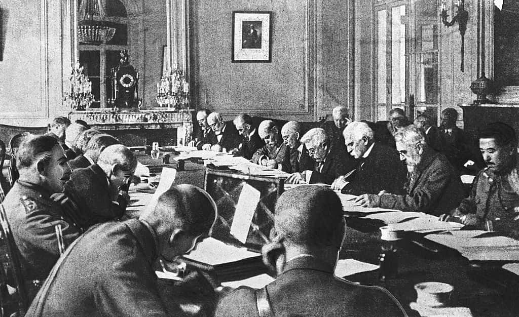 Government Officials Drafting the Terms of the Treaty of Versailles.