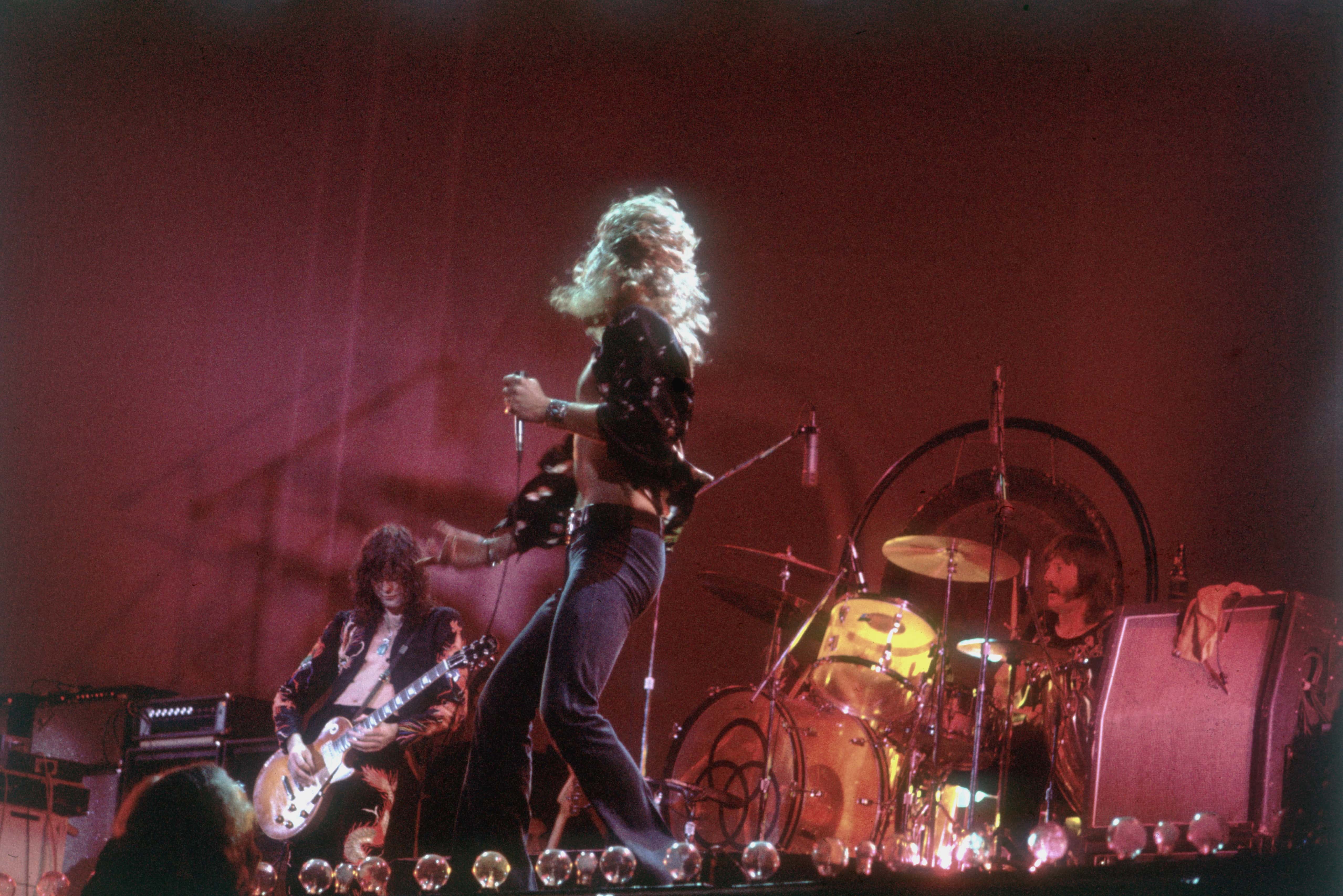 Led Zep Performing on stage.